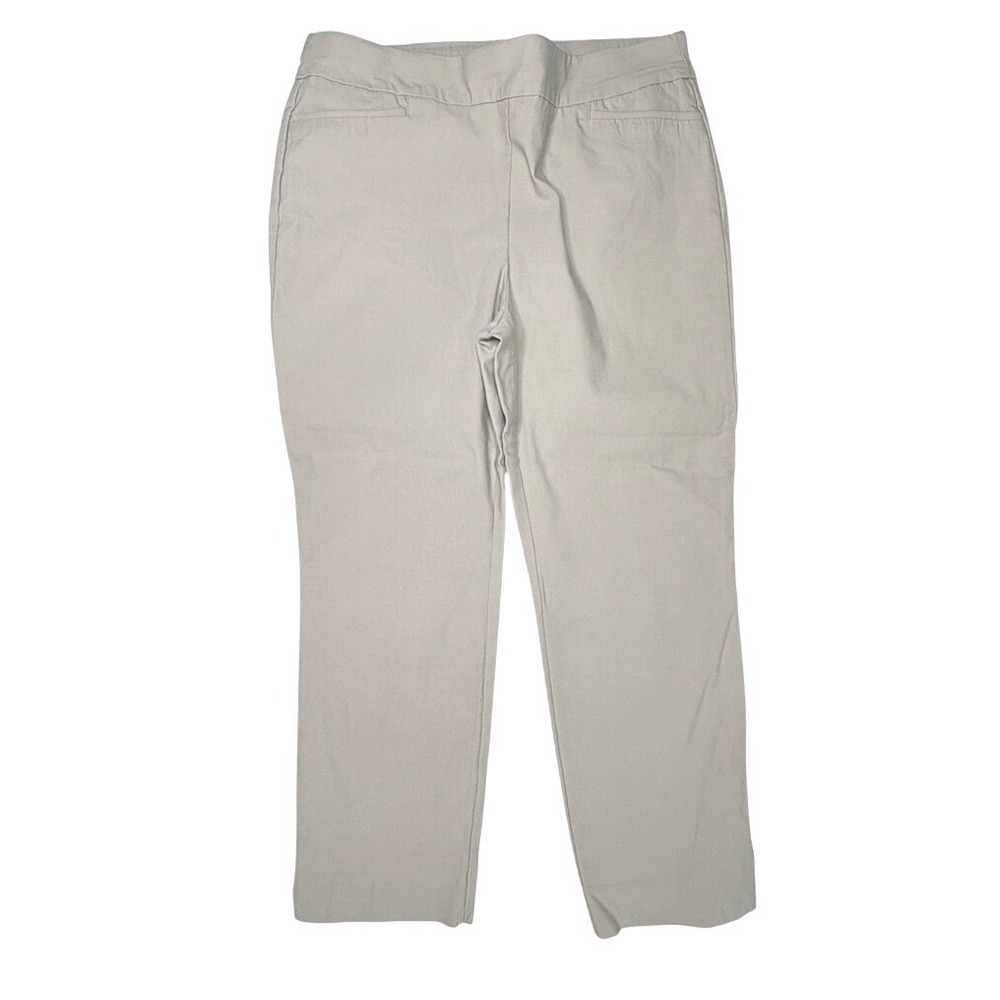 Chico's Stretch Chino Pants‎ 1.5 Rayon Women's Cropped Casual Work Slacks 10/M